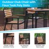 Flash Furniture Patio Set-35" Table-2 Chairs-Tan Umbrella-Base XU-DG-810060062-UB19BTN-GG